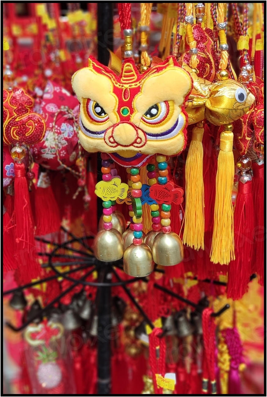 CNY decorations, traditional lion face